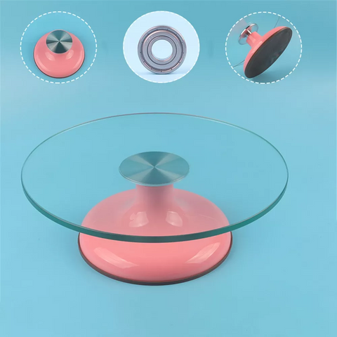Base Giratoria con Vidrio Templado 31 cm