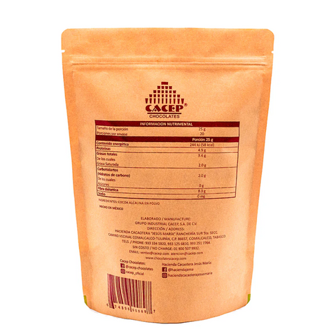 Cocoa en Polvo Alcalina 500 g CACEP