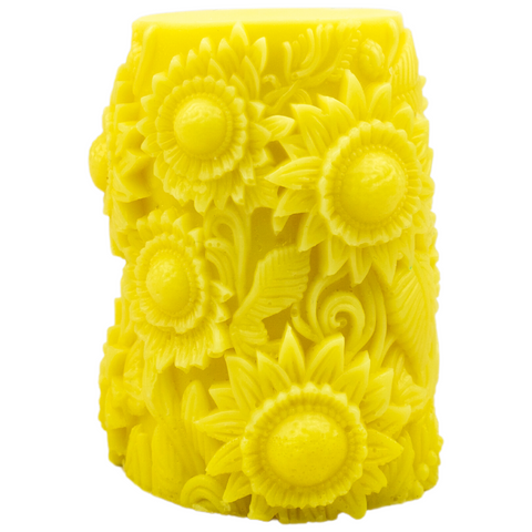 Molde de Silicón para Cirio Vela Sellado Girasoles 3D