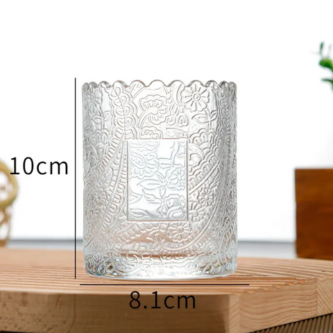 Frasco de Vidrio Decorado para Velas 250 ml