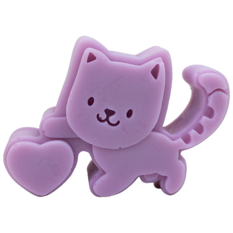 Molde de Silicón Gatito Juguetón Corazón 2D