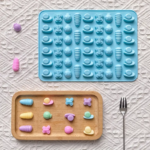 Set 5 Moldes Mini Gomitas Figuritas Variadas + 2 Goteros