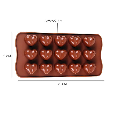 Molde De Silicon corazón trufero