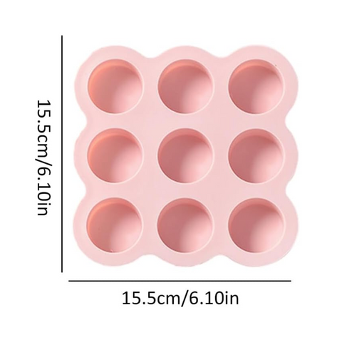 Molde 9 Círculos de silicón para hornear