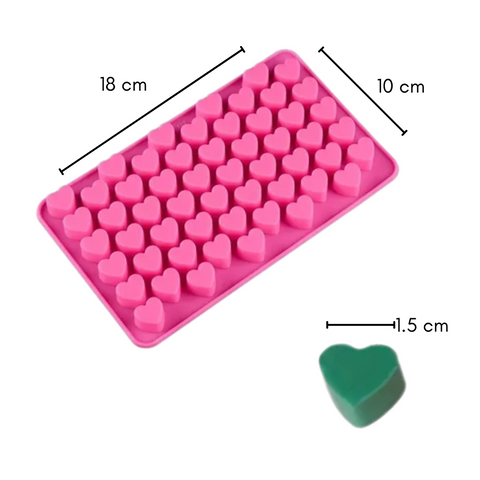 Molde de Silicón Gomitas de Mini Corazones