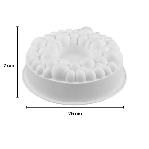 Molde Circular para gelatina de silicón 2 Litros