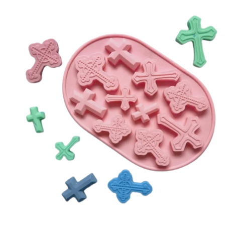 Molde 10 Cruces de silicón