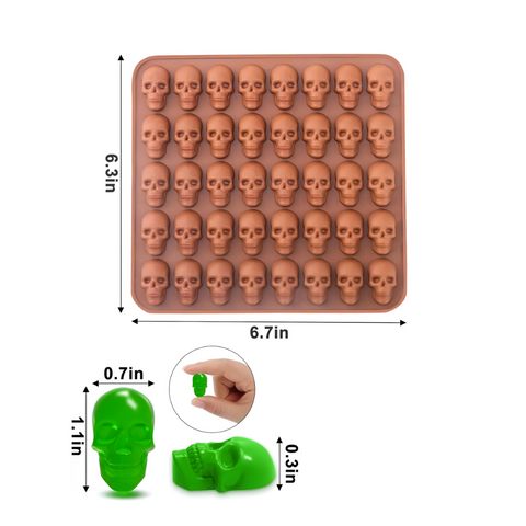 Molde Gomitas 40 Mini Calaveras
