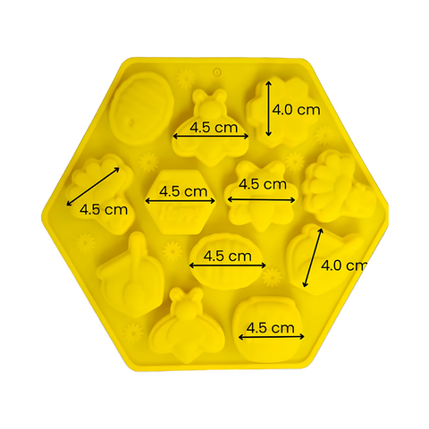 Molde Abejas y Miel Panales de Abejitas para Jabón