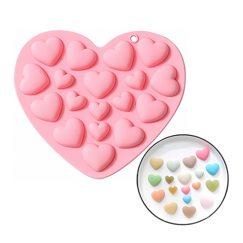 Molde Amor Y Corazón de silicón para repostería.