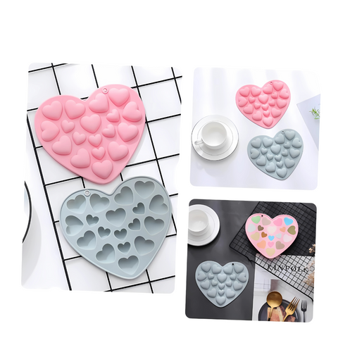 Molde Amor Y Corazón de silicón para repostería.