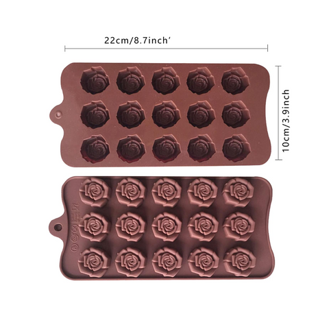 Molde Trufa Botón 15 Rosas