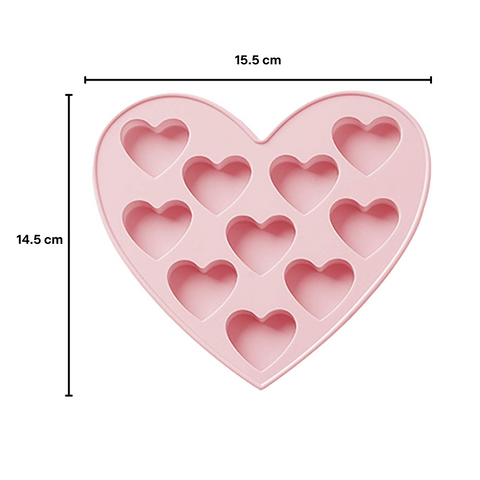 Molde Corazón con 10 Corazoncitos