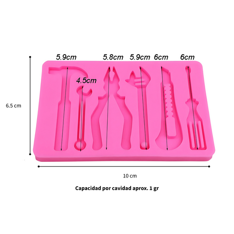 Molde 6 Herramienta de ferretería para  Fondant