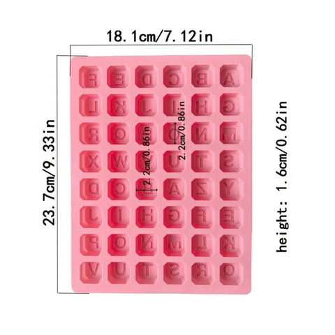 Molde Abecedario Cubitos ABC Molde de Silicón