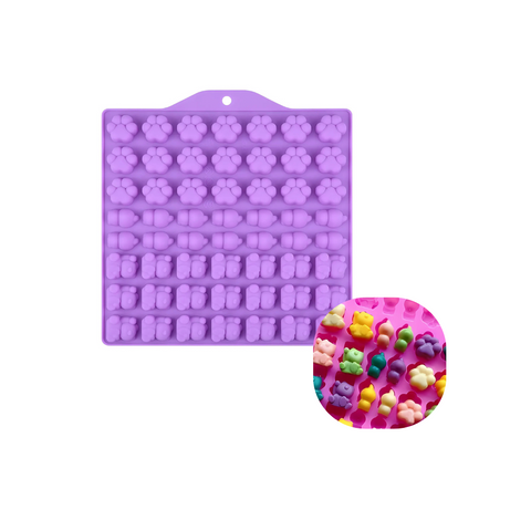 Molde Silicón Animalitos Mini Gomero