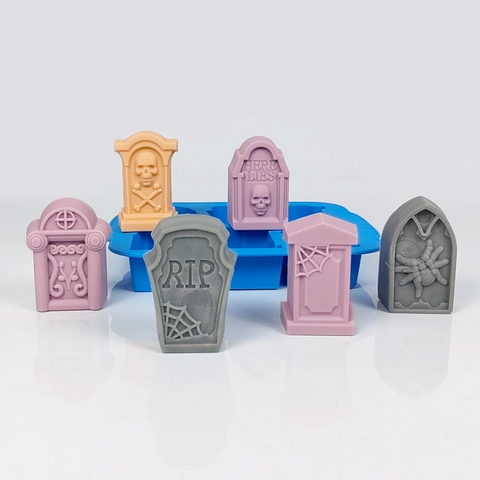 Molde 6 Tumbas para Halloween