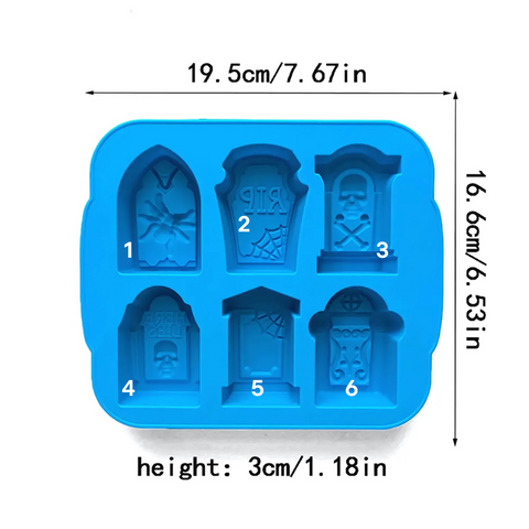 Molde 6 Tumbas para Halloween