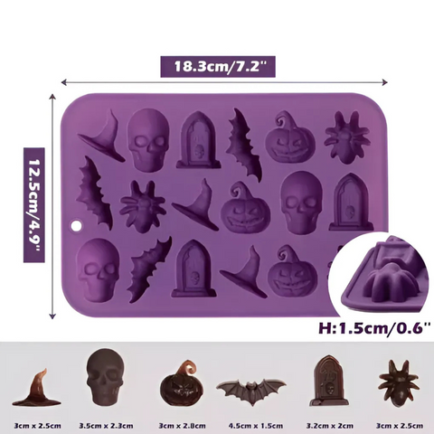 Molde de Miedo para Halloween 18 Figuras