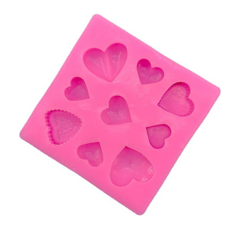 Molde 9 Corazones Fondant My Love
