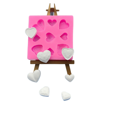 Molde 9 Corazones Fondant My Love