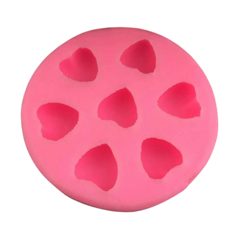 Molde 7 Corazones Romanticones Fondant