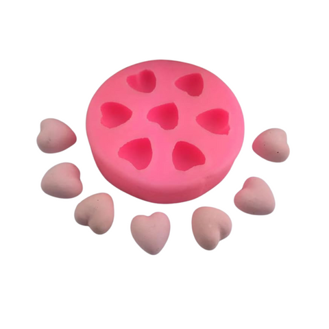 Molde 7 Corazones Romanticones Fondant