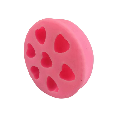 Molde 7 Corazones Romanticones Fondant