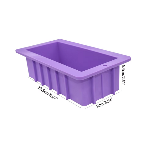Molde de Silicón Jabón Artesanal en Barra Rectangular