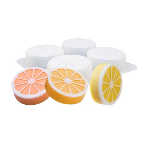 Molde de naranjas de silicona para jabones 4 rodajas