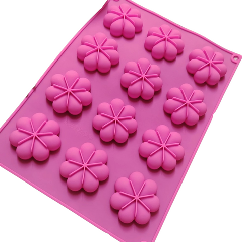 Molde 12 Flores Pétalos