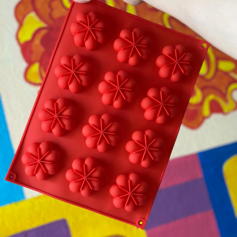 Molde 12 Flores Pétalos