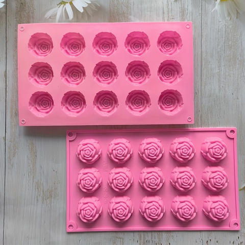 Molde 15 Rosas con Hoja Repostero