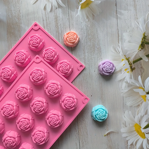 Molde 15 Rosas con Hoja Repostero