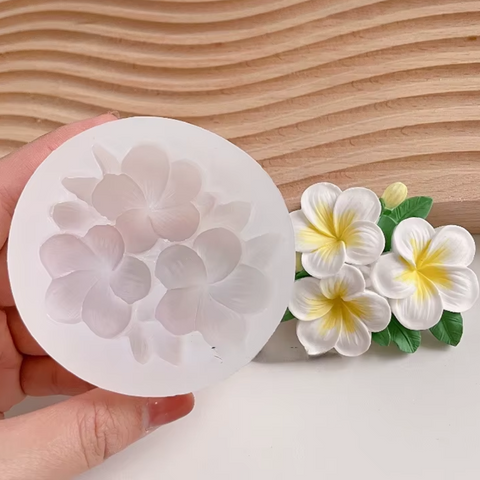 Molde Vela 3 Flores Románticas con Detalles