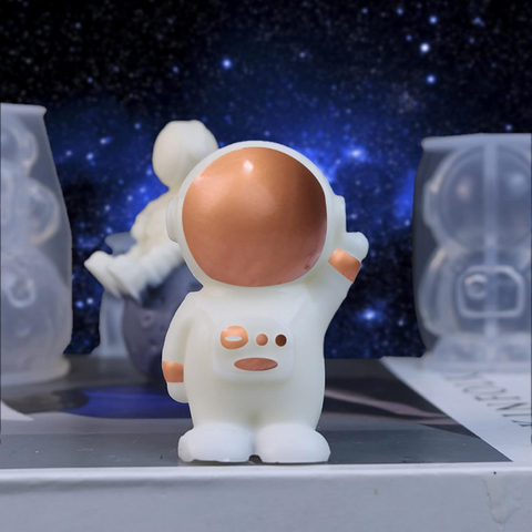 Molde Astronauta Saludando y Sin Luna 3D
