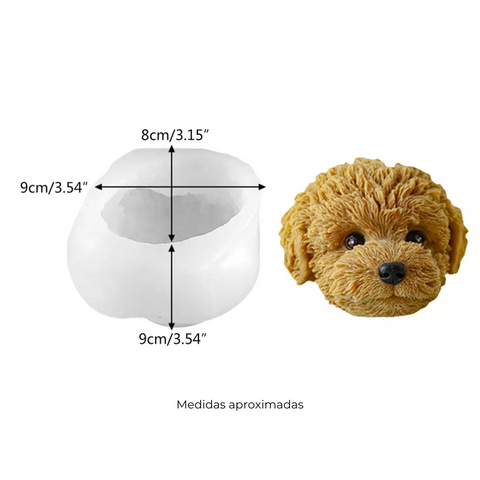 Molde Cabeza Perrito 3D Cachorrito