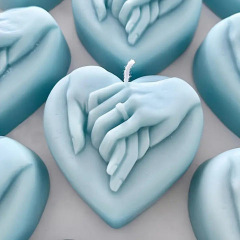 Molde Corazón Compromiso 3D para Vela