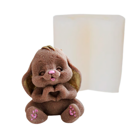 Molde Corazón Conejo Chico 3D Conejito