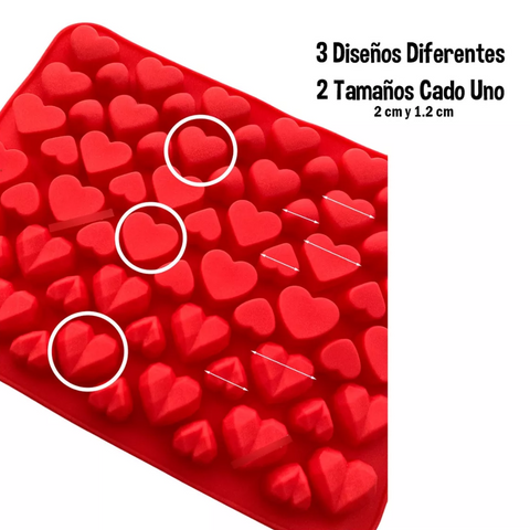 Molde Mini Corazones Mix Combinados 66