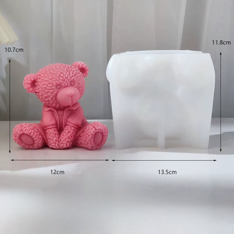 Molde Oso Sentado Grande 3D