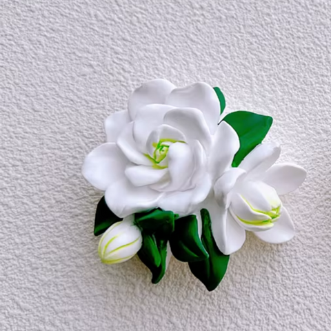 Molde Vela Gardenia con Botón 3D