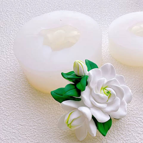 Molde Vela Gardenia con Botón 3D