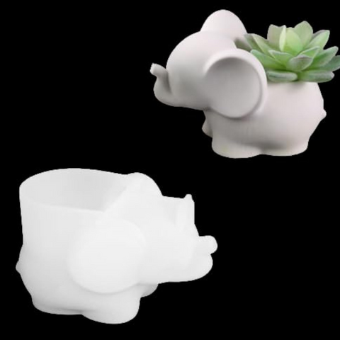 Molde de Elefante 3D para Maceta Mini Molde de Silicón