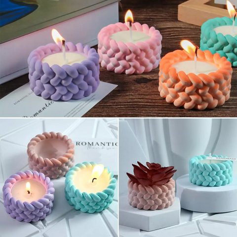 Molde Mini Maceta Tejido