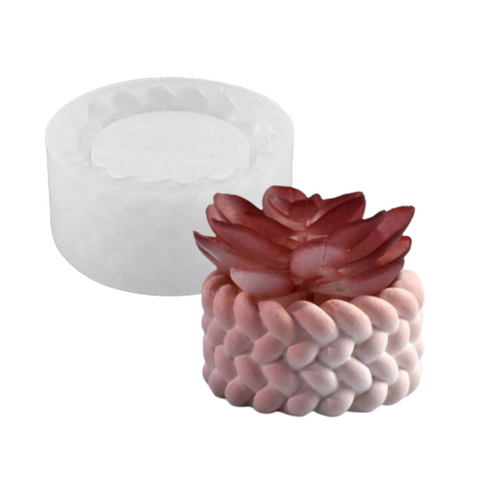 Molde Mini Maceta Tejido