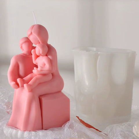 Molde de Silicón 3D Madre e Hijos Amor Día de la Madre