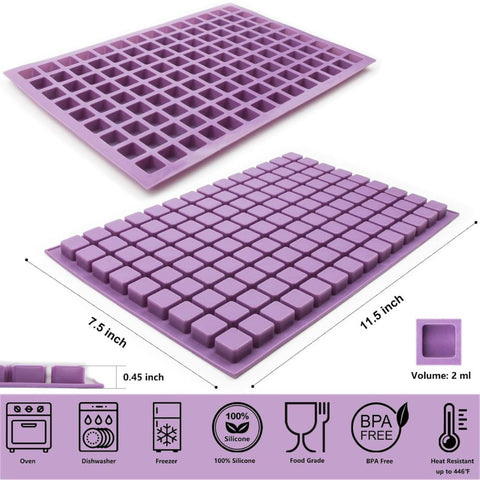 Molde de Silicón Mini Cubitos Hielos & Gomitas