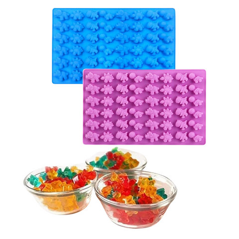 Molde Mini Dinos para Gomitas, Molde de silicón