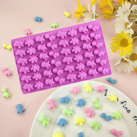 Molde Mini Dinos para Gomitas, Molde de silicón